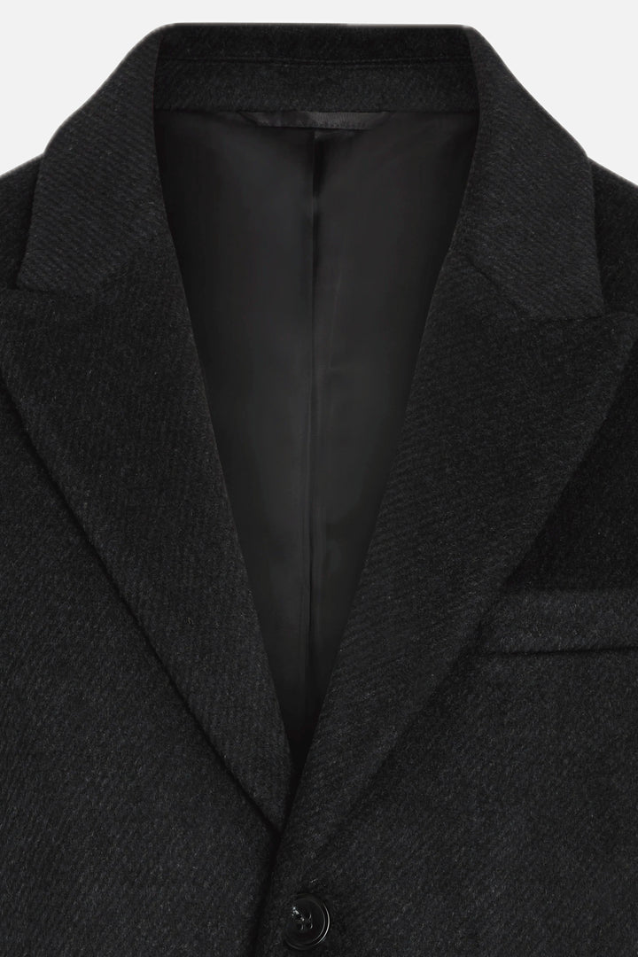 Bruuns Bazaar Men FuzzyBBMattini coat Overtøj Black melange