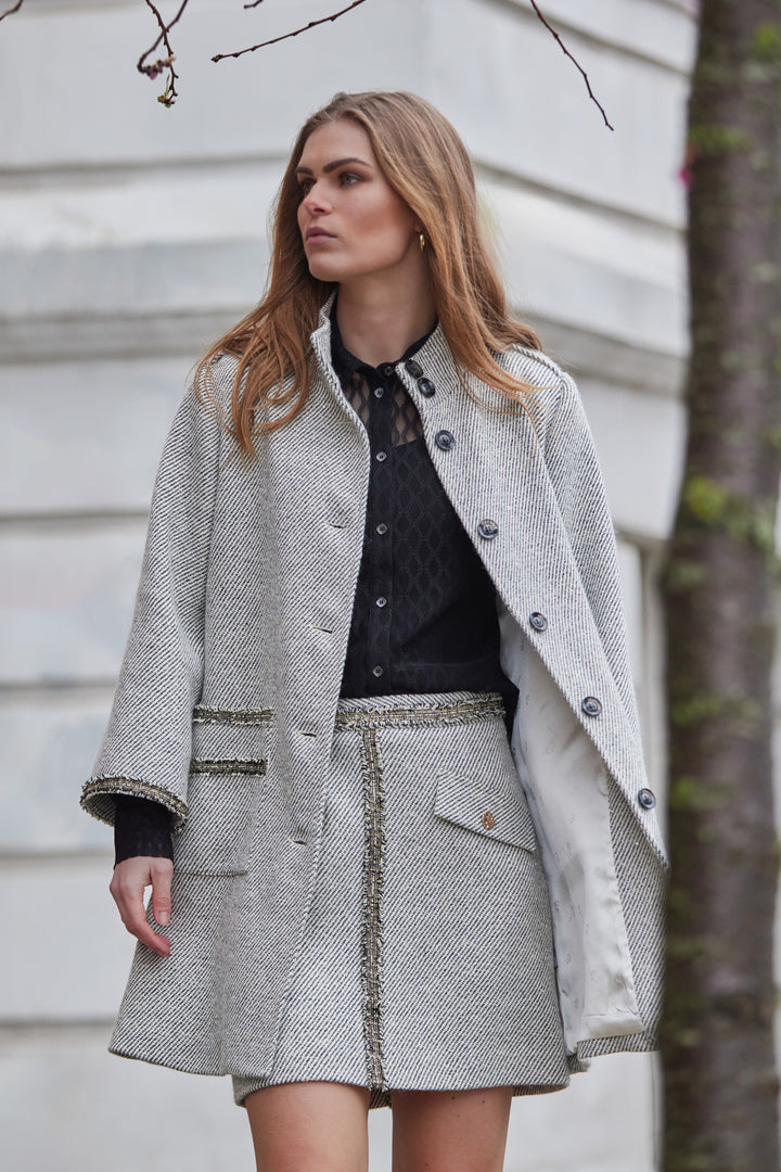 Bruuns Bazaar Women GalantusBBCasja frakke Overtøj Black/White