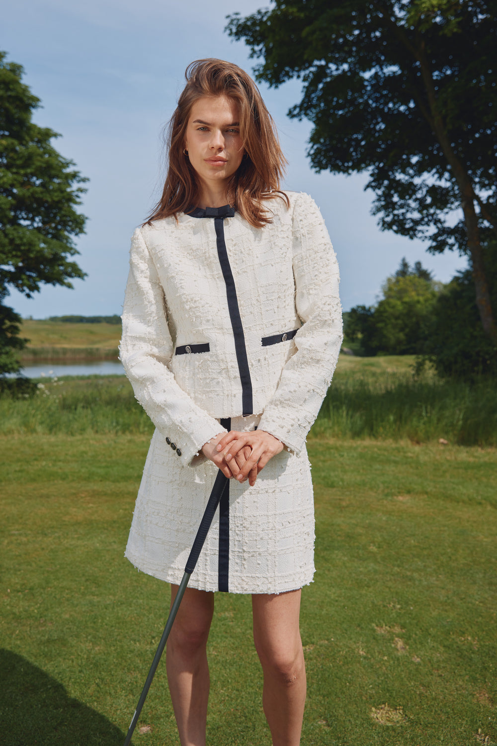 Bruuns Bazaar Women GaussiaBBJoanine nederdel Nederdele White Cream