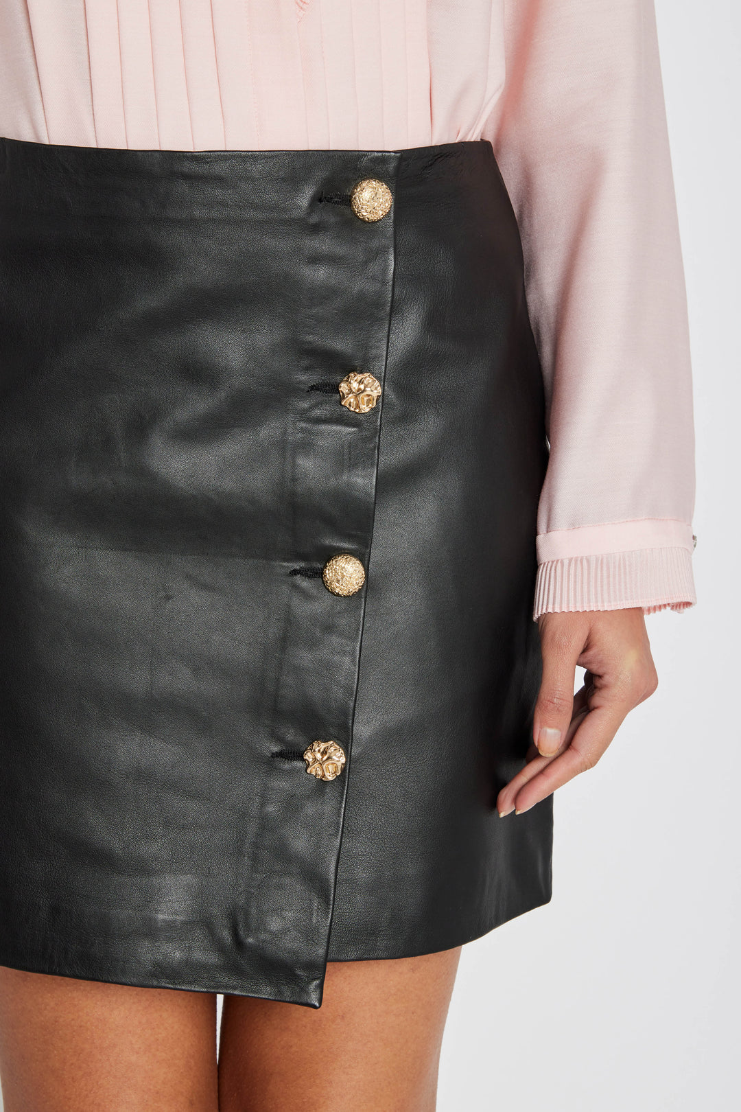 Bruuns Bazaar Women GentianBBShinni lædernederdel Nederdele Black