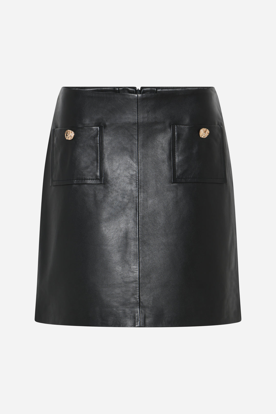 Bruuns Bazaar Women GentianBBShort lædernederdel Nederdele Black