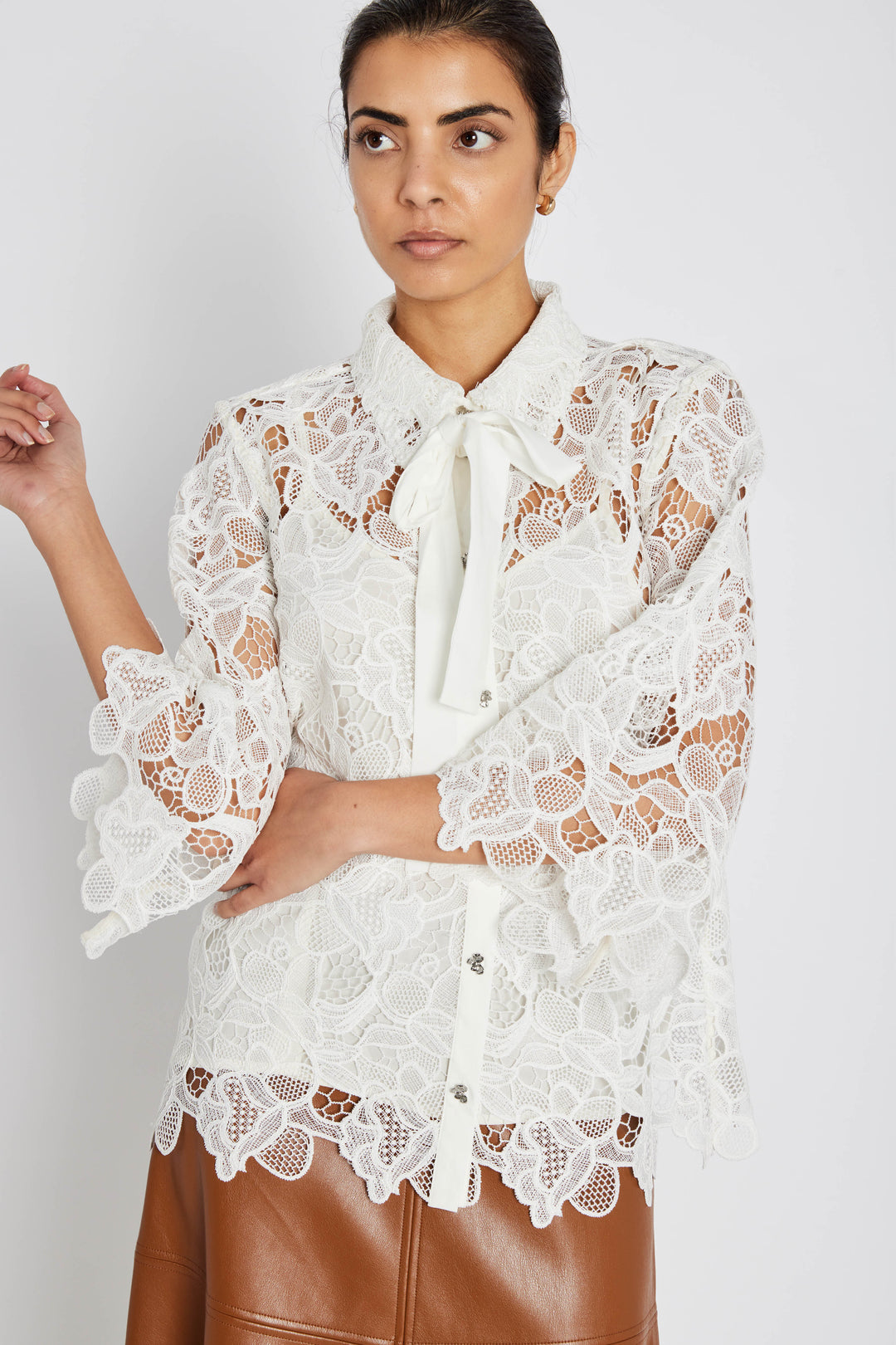 Bruuns Bazaar Women GeonomaBBFay skjorte Skjorter White