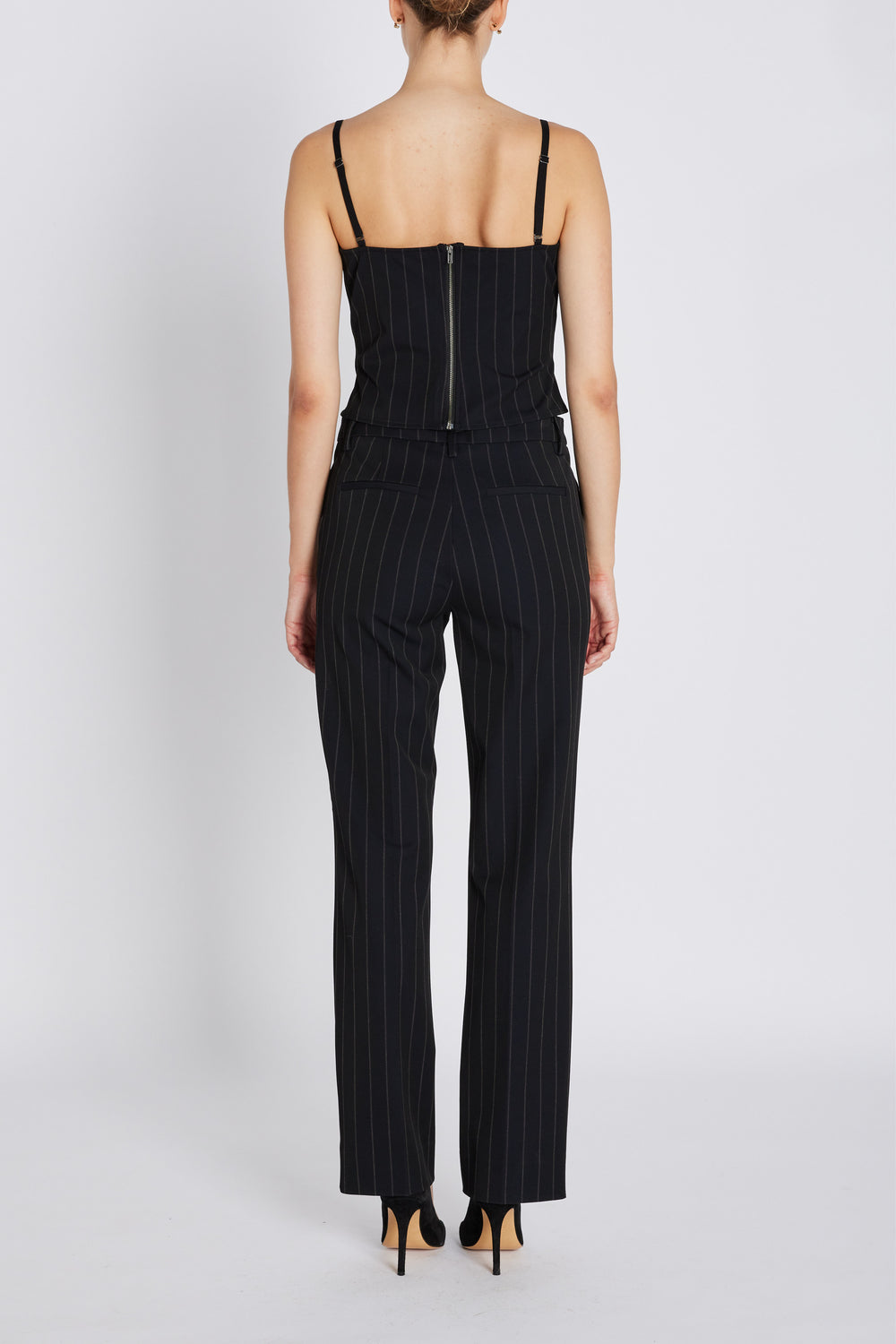 Bruuns Bazaar Women HydrangeaBBCigga bukser Bukser Black pinstripe