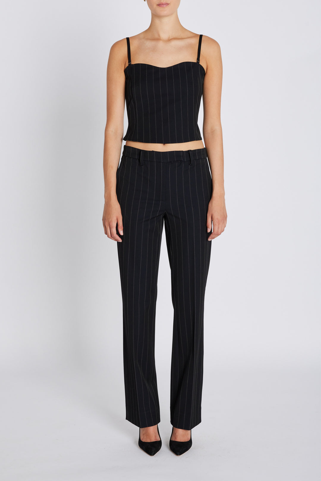 Bruuns Bazaar Women HydrangeaBBCigga bukser Bukser Black pinstripe