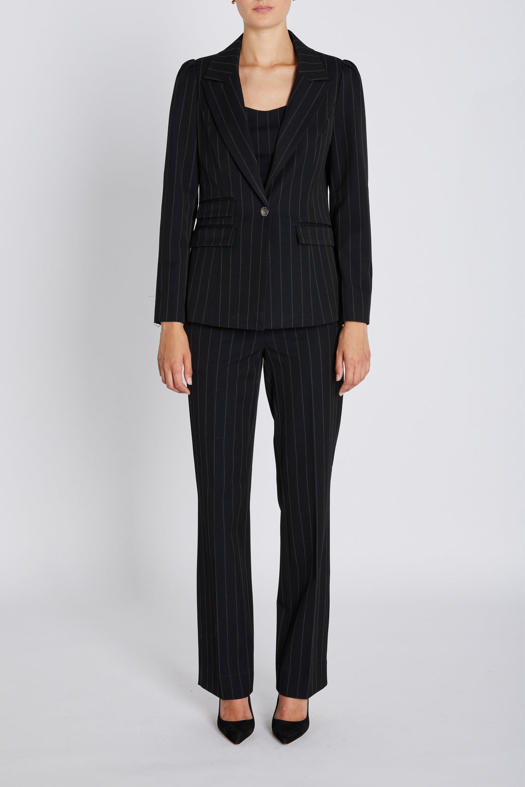 Bruuns Bazaar Women HydrangeaBBNora blazer Blazere Black pinstripe