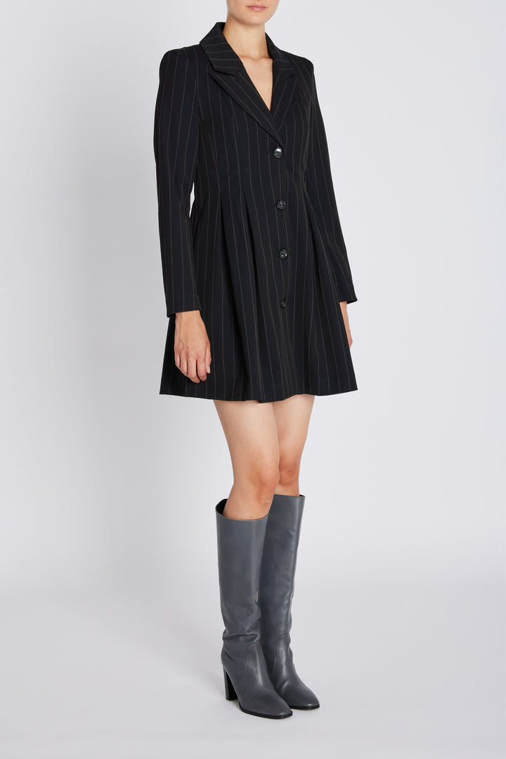 Bruuns Bazaar Women HydrangeaBBTova kjole Kjoler Black pinstripe