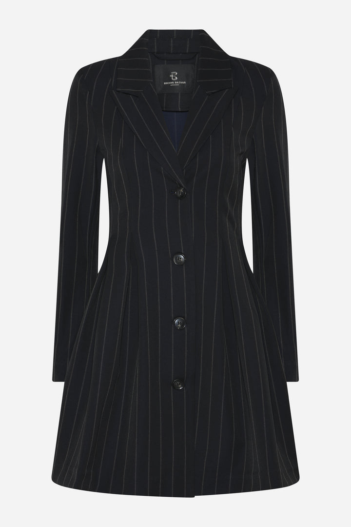 Bruuns Bazaar Women HydrangeaBBTova kjole Kjoler Black pinstripe
