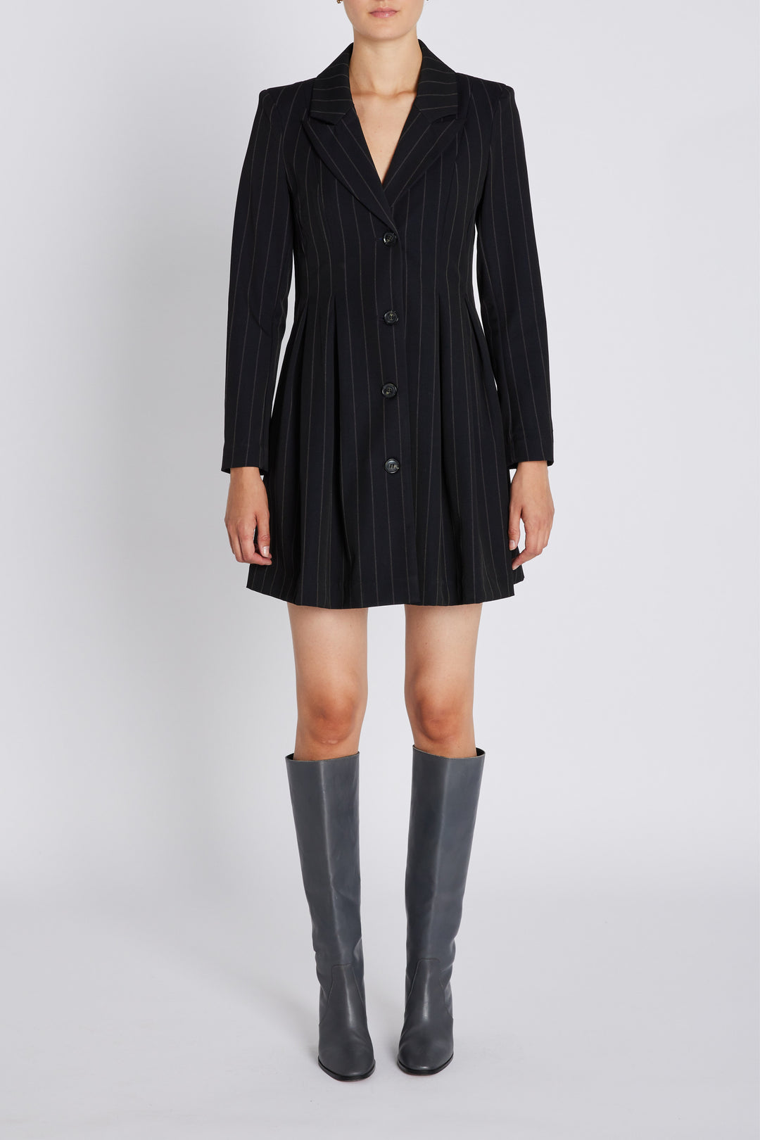 Bruuns Bazaar Women HydrangeaBBTova kjole Kjoler Black pinstripe
