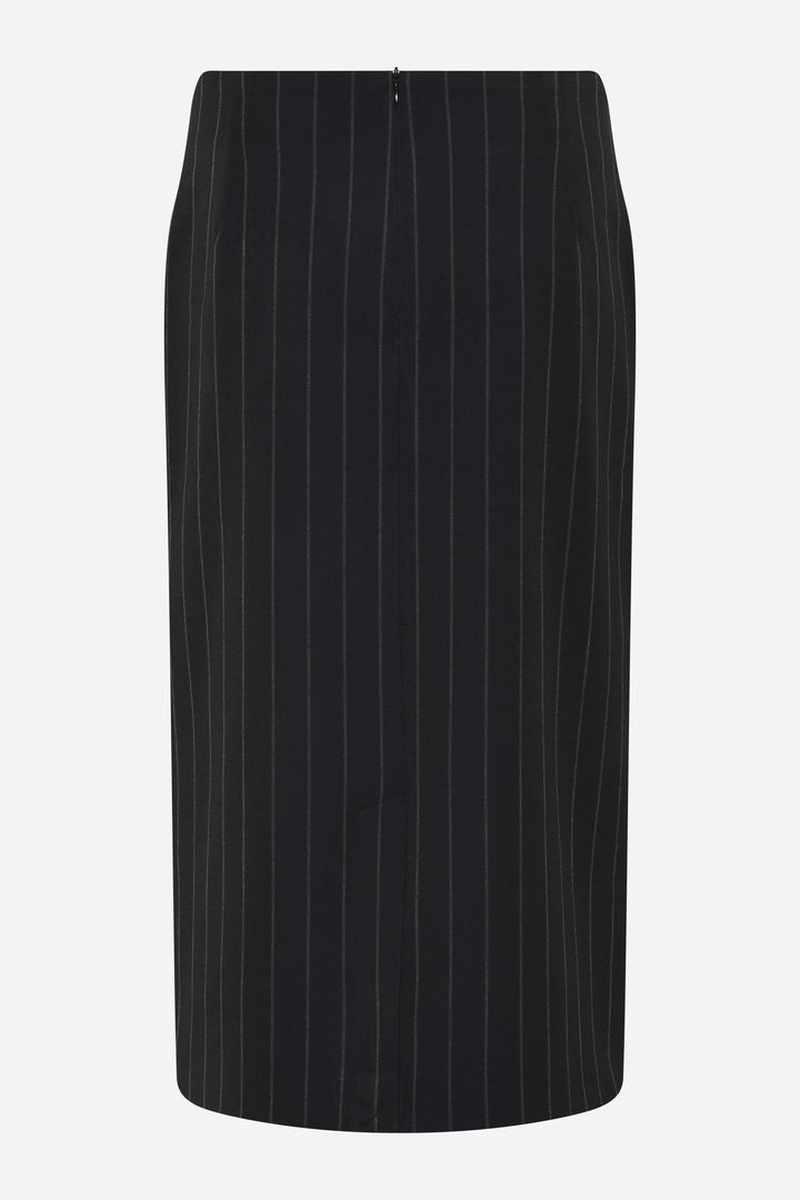 Bruuns Bazaar Women HydrangeaBBZaia nederdel Nederdele Black pinstripe