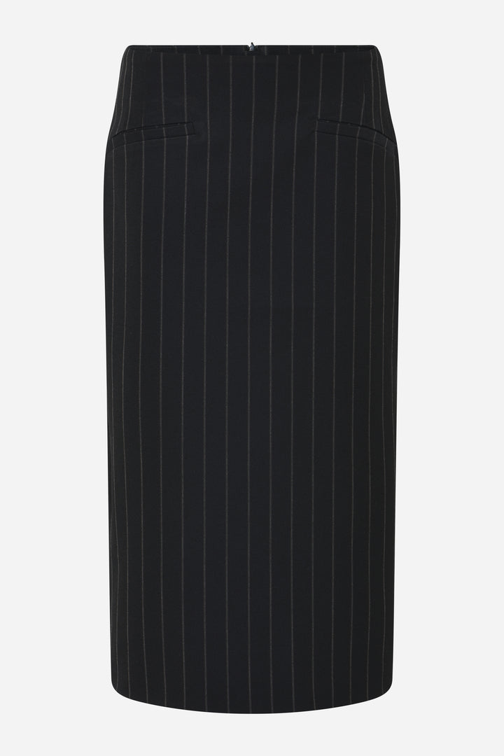 Bruuns Bazaar Women HydrangeaBBZaia nederdel Nederdele Black pinstripe