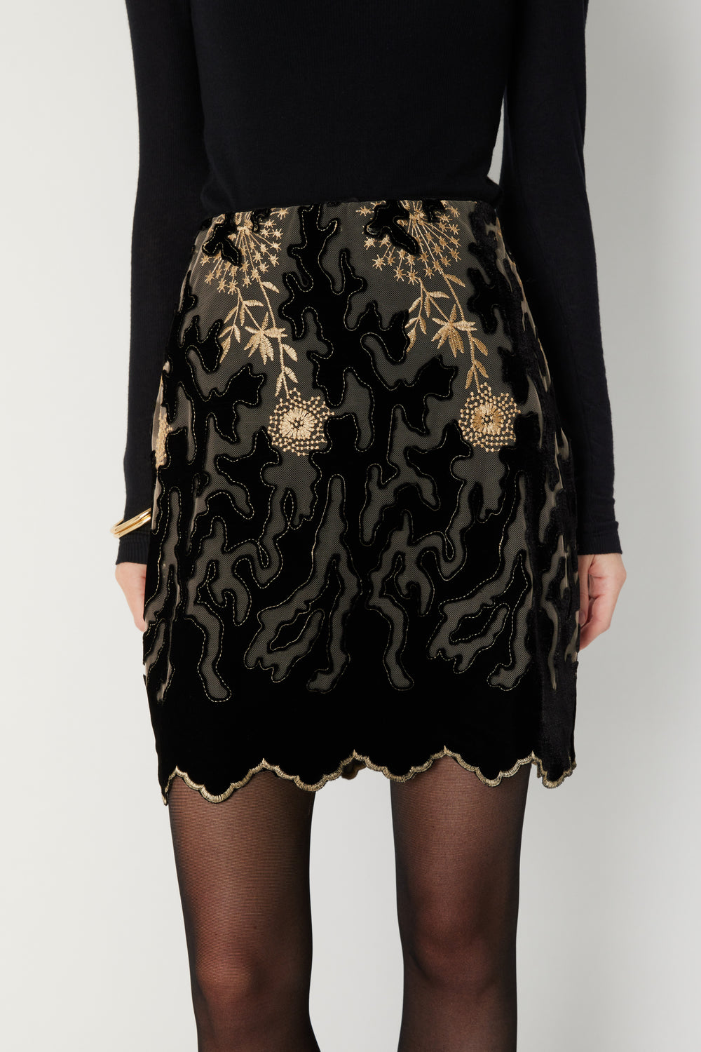 Bruuns Bazaar Women HydriaBBSanna nederdel Nederdele Black / Gold