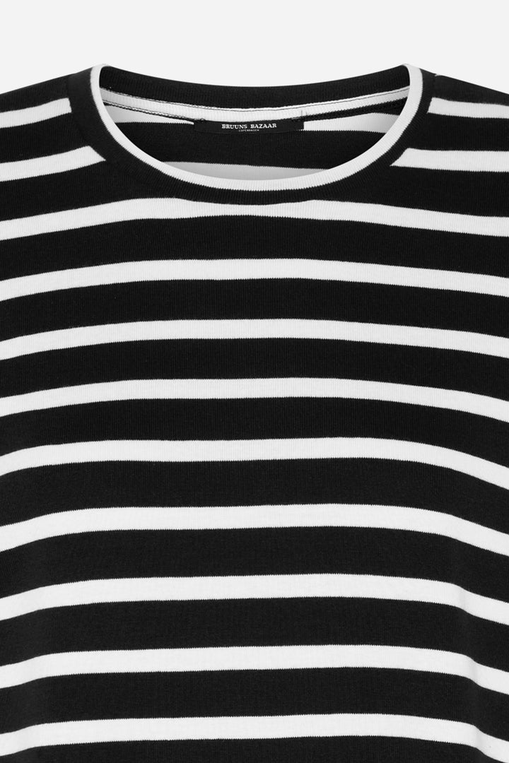 Bruuns Bazaar Women IguanuraBBBasic tee T-shirts Black / Creme stripe