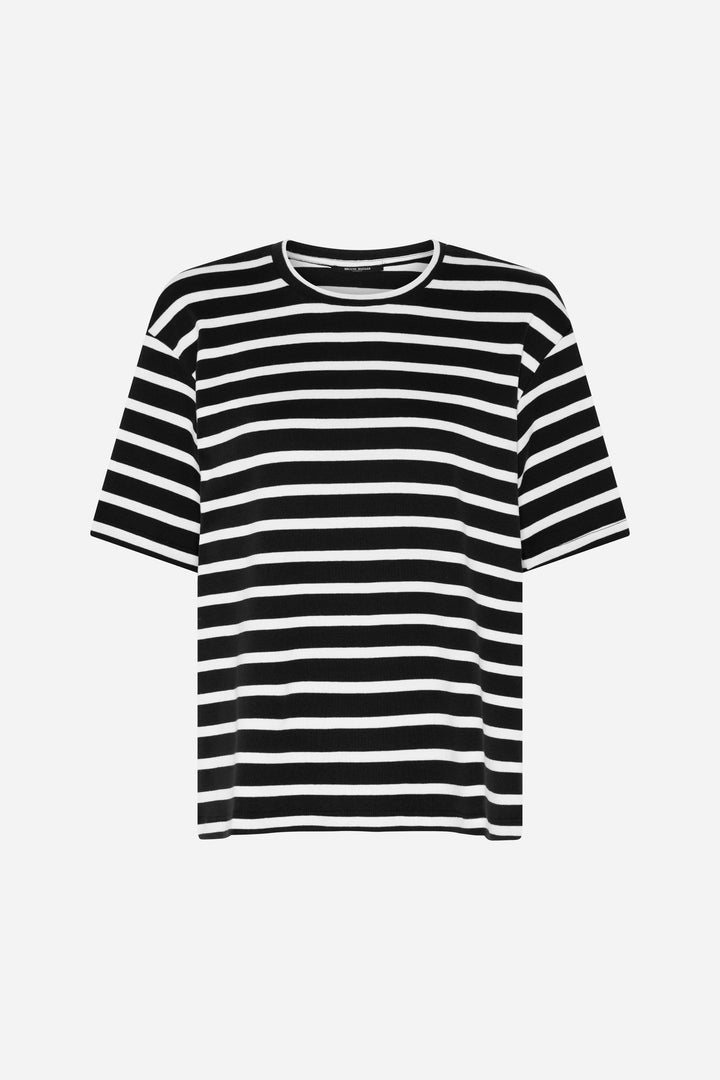 Bruuns Bazaar Women IguanuraBBBasic tee T-shirts Black / Creme stripe