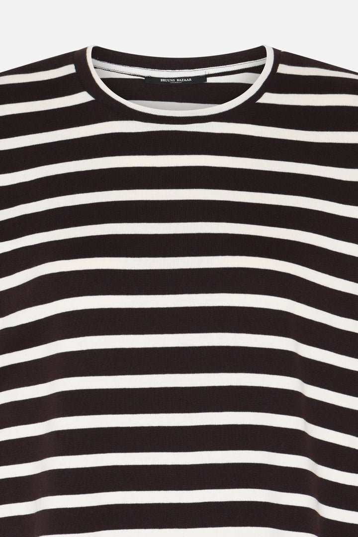 Bruuns Bazaar Women IguanuraBBBasic tee T-shirts Brown stripe