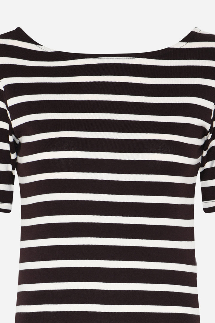Bruuns Bazaar Women IguanuraBBBoat neck dress Kjoler Brown stripe
