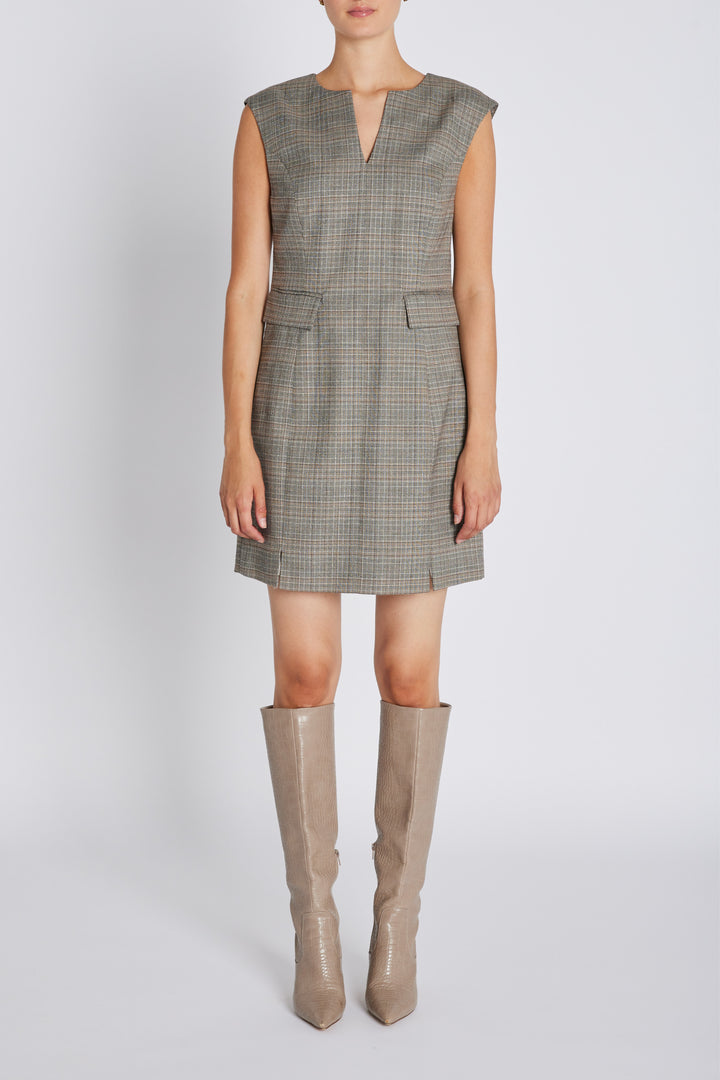 Bruuns Bazaar Women IpomoeaBBLenesa kjole Kjoler Brown Check
