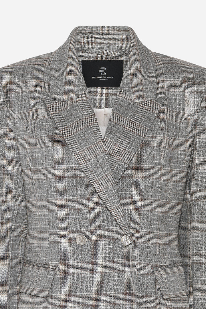 Bruuns Bazaar Women IpomoeaBBTuxana blazer Blazere Brown Check