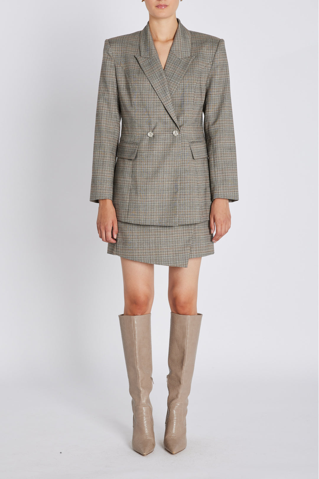 Bruuns Bazaar Women IpomoeaBBTuxana blazer Blazere Brown Check