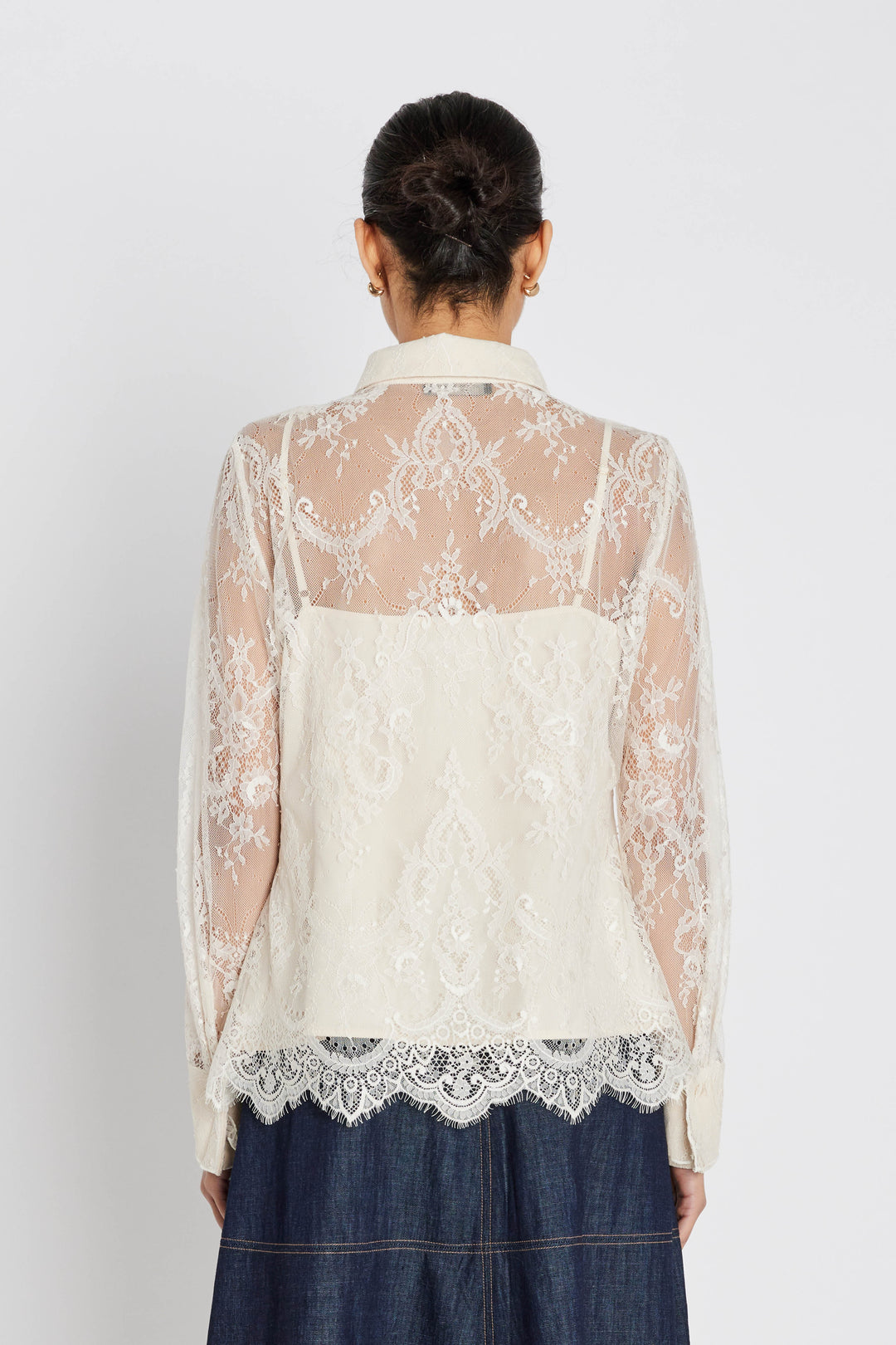 Bruuns Bazaar Women JuaniaBBDaisa skjorte Skjorter White Sand