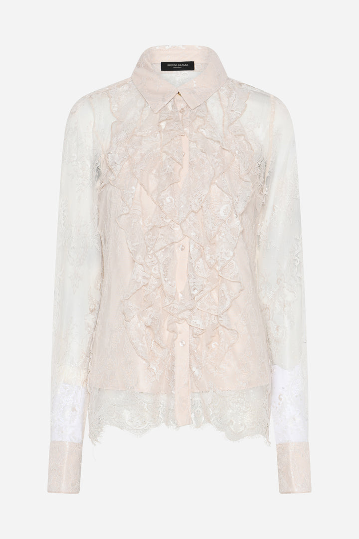 Bruuns Bazaar Women JuaniaBBDaisa skjorte Skjorter White Sand