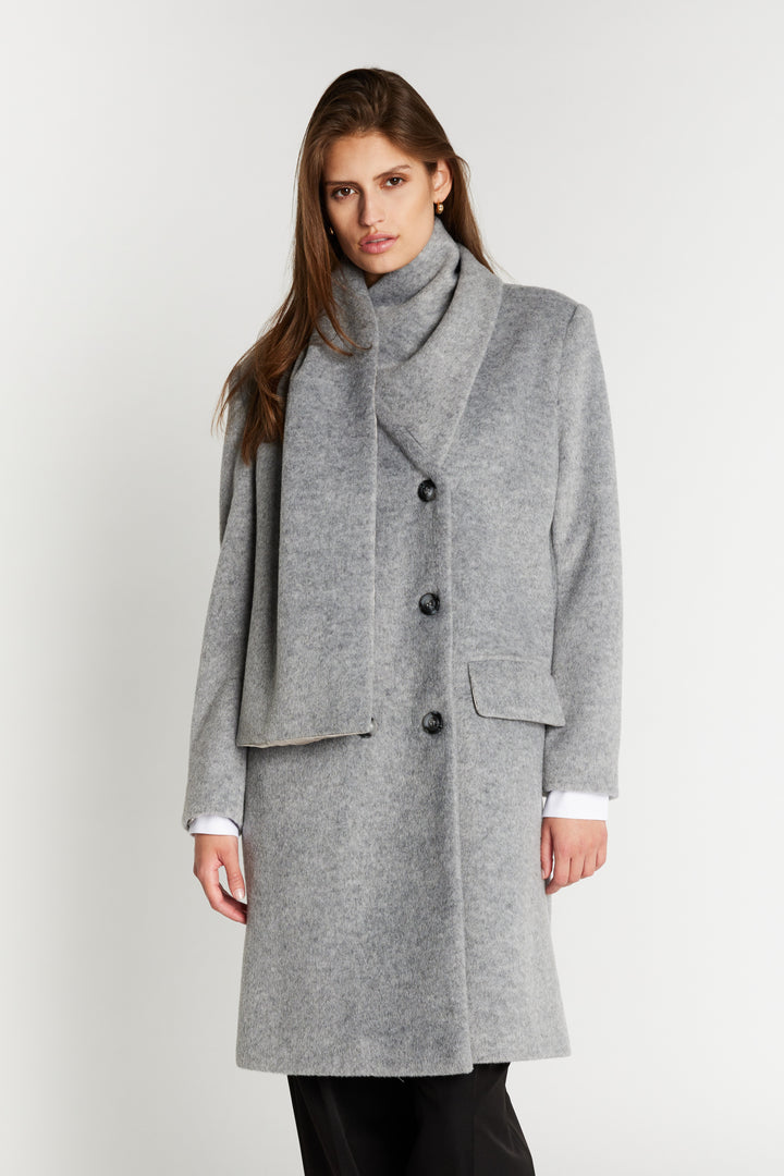 Bruuns Bazaar Women JubaBBAureve frakke Overtøj Grey Melange