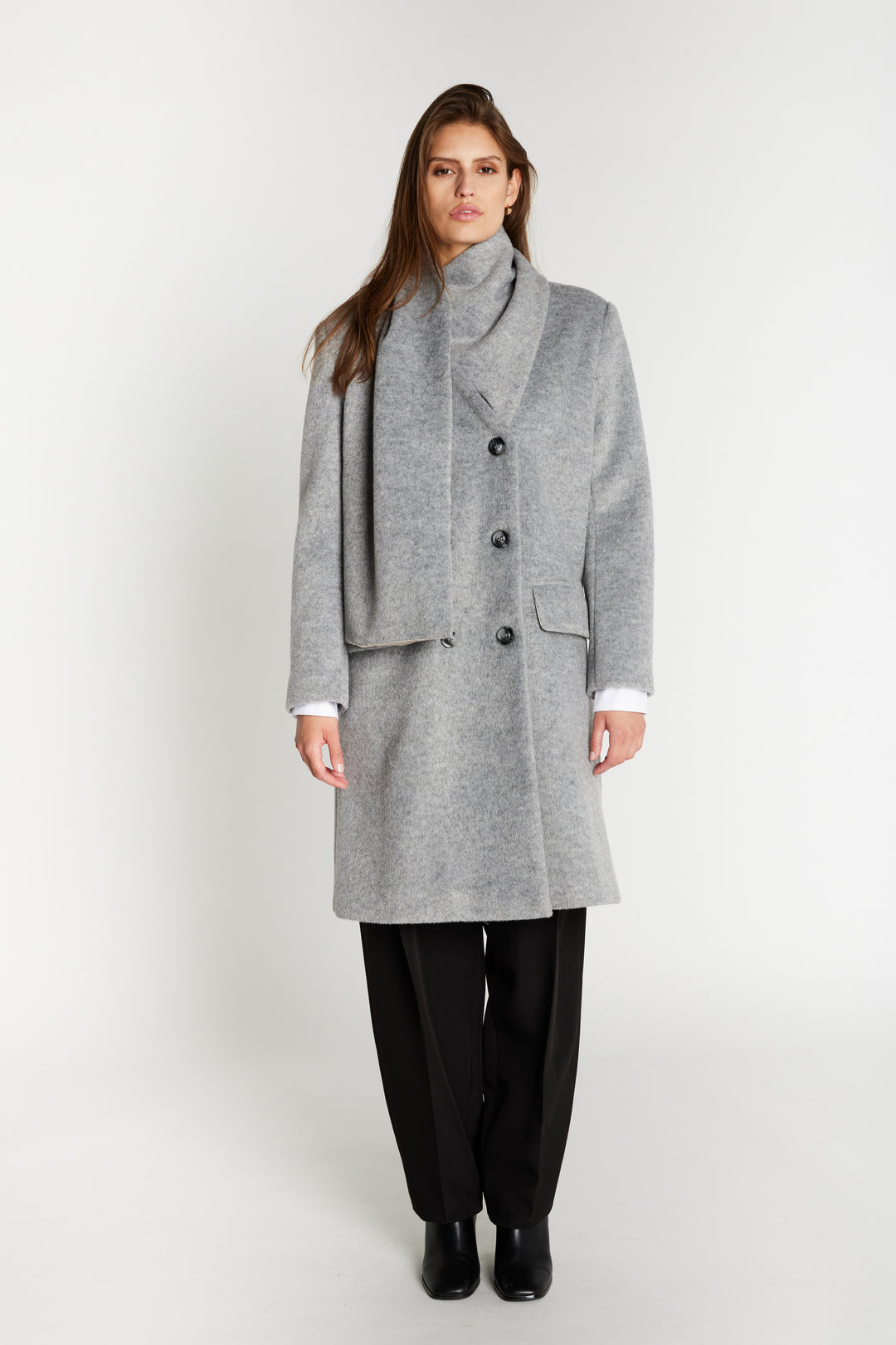 Bruuns Bazaar Women JubaBBAureve frakke Overtøj Grey Melange