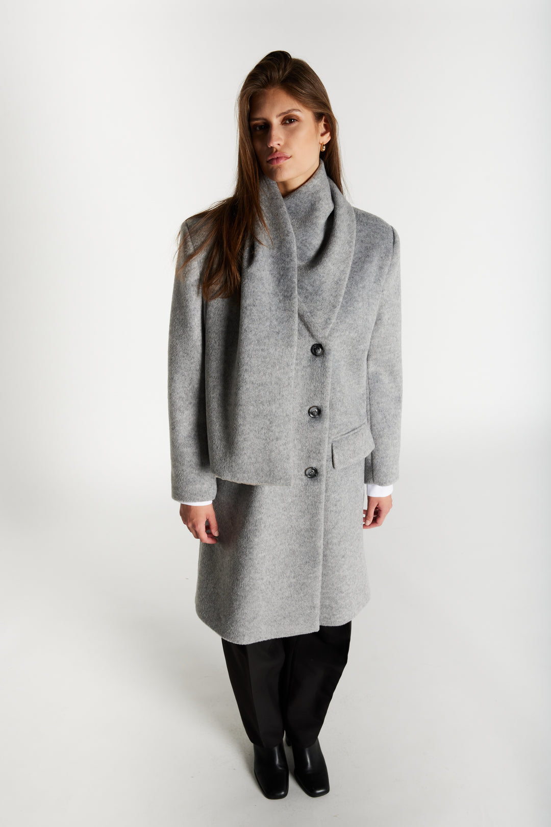 Bruuns Bazaar Women JubaBBAureve frakke Overtøj Grey Melange