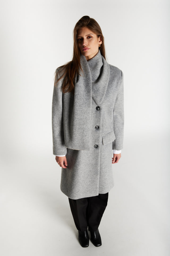 Bruuns Bazaar Women JubaBBAureve frakke Overtøj Grey Melange