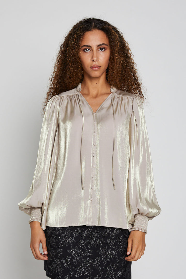 Bruuns Bazaar Women KassianiBBHarrietta skjorte Shirts Gold Sand