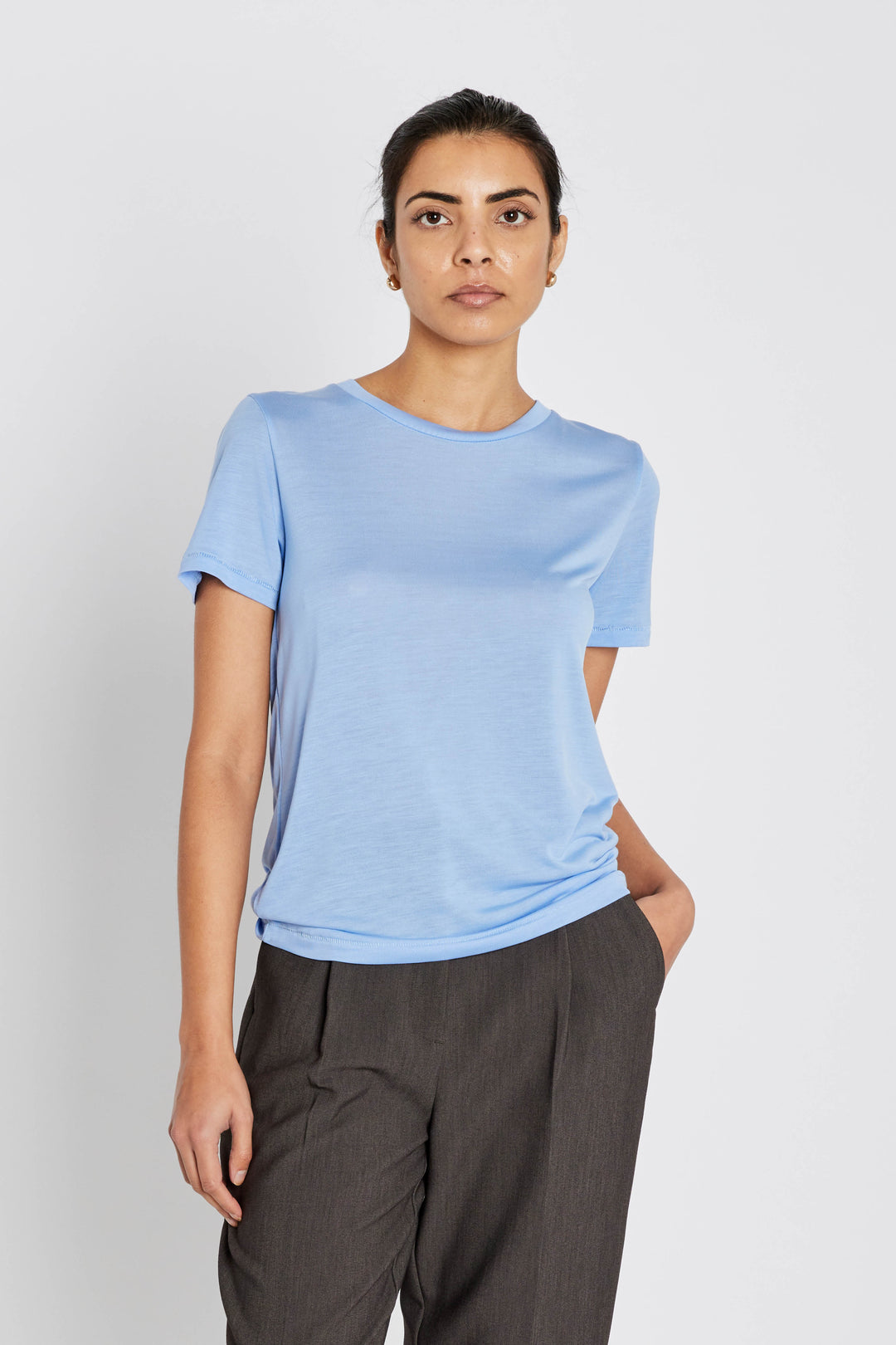 Bruuns Bazaar Women KatkaBB ss T-shirt T-shirts Hydrangea blue