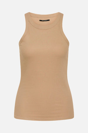 Bruuns Bazaar Women KatyBB Rib tanktop T-shirts Roasted Grey Khaki