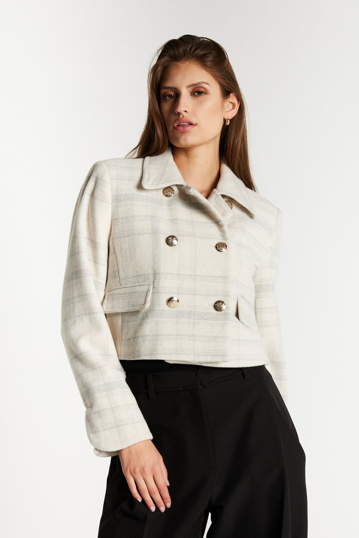 Bruuns Bazaar Women KentioBBTyrah jakke Overtøj Beige check