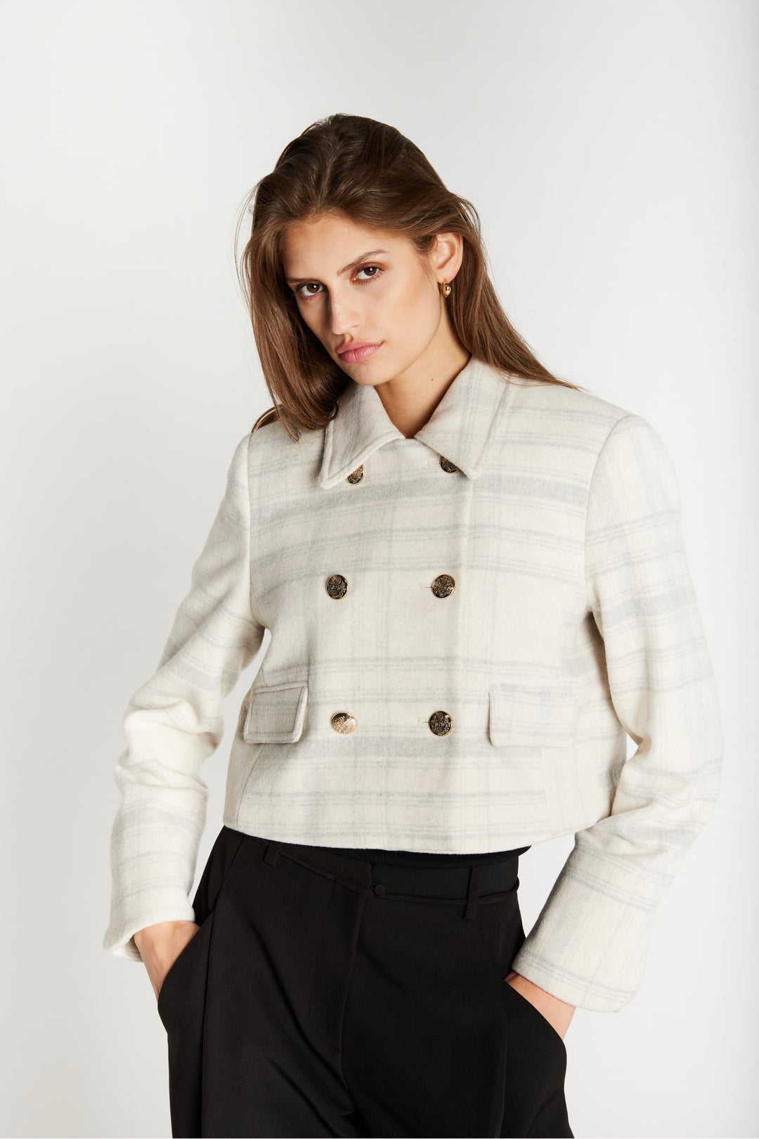 Bruuns Bazaar Women KentioBBTyrah jakke Overtøj Beige check