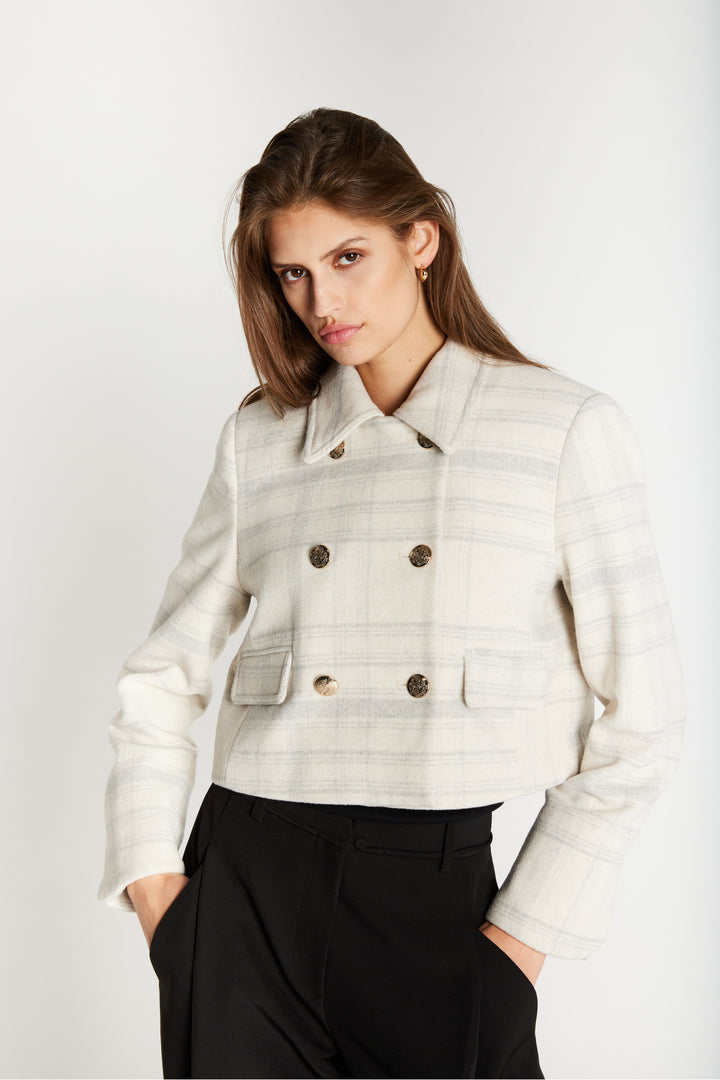 Bruuns Bazaar Women KentioBBTyrah jakke Overtøj Beige check