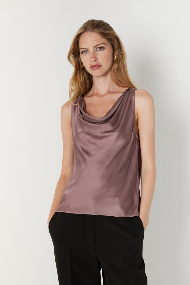 Bruuns Bazaar Women KorthalsiaBBCowl top Bluser Twilligth Mauve