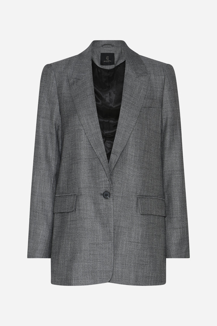 Bruuns Bazaar Women KuraBBFrida blazer Blazere Grey Herringbone
