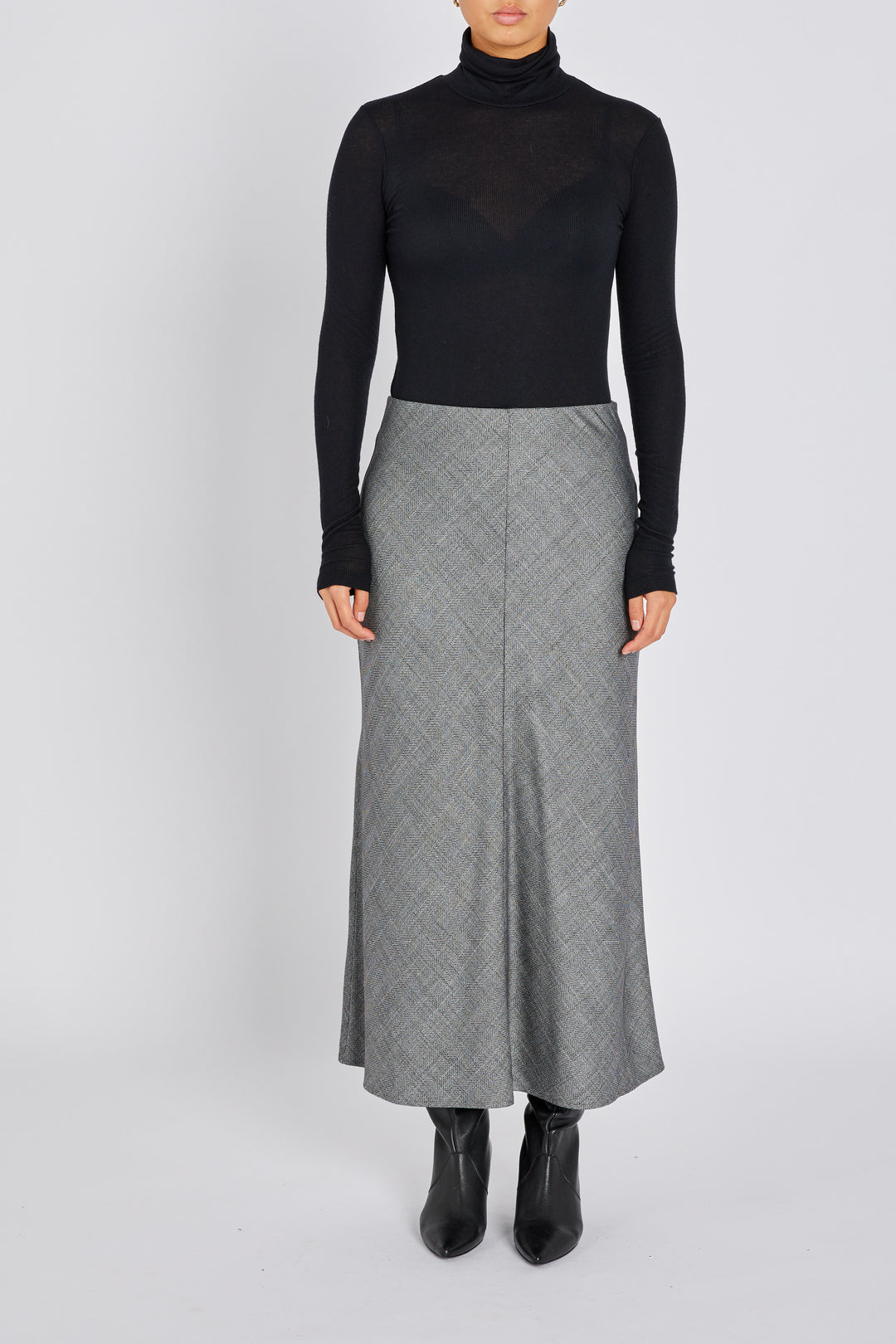 Bruuns Bazaar Women KuraBBJoan nederdel Nederdele Grey Herringbone
