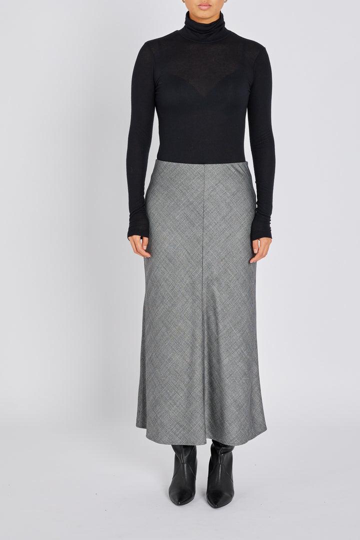 Bruuns Bazaar Women KuraBBJoan nederdel Nederdele Grey Herringbone