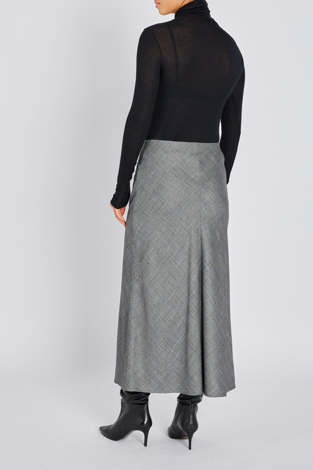 Bruuns Bazaar Women KuraBBJoan nederdel Nederdele Grey Herringbone