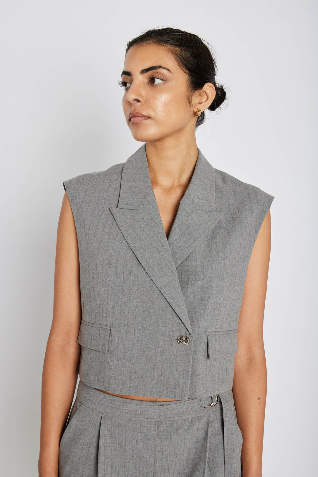 Bruuns Bazaar Women LataniaBBLinis vest Vest Grey
