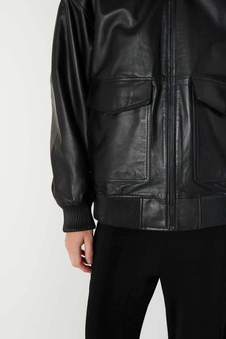 Bruuns Bazaar Women LeatherBBpilot jakke Overtøj Black