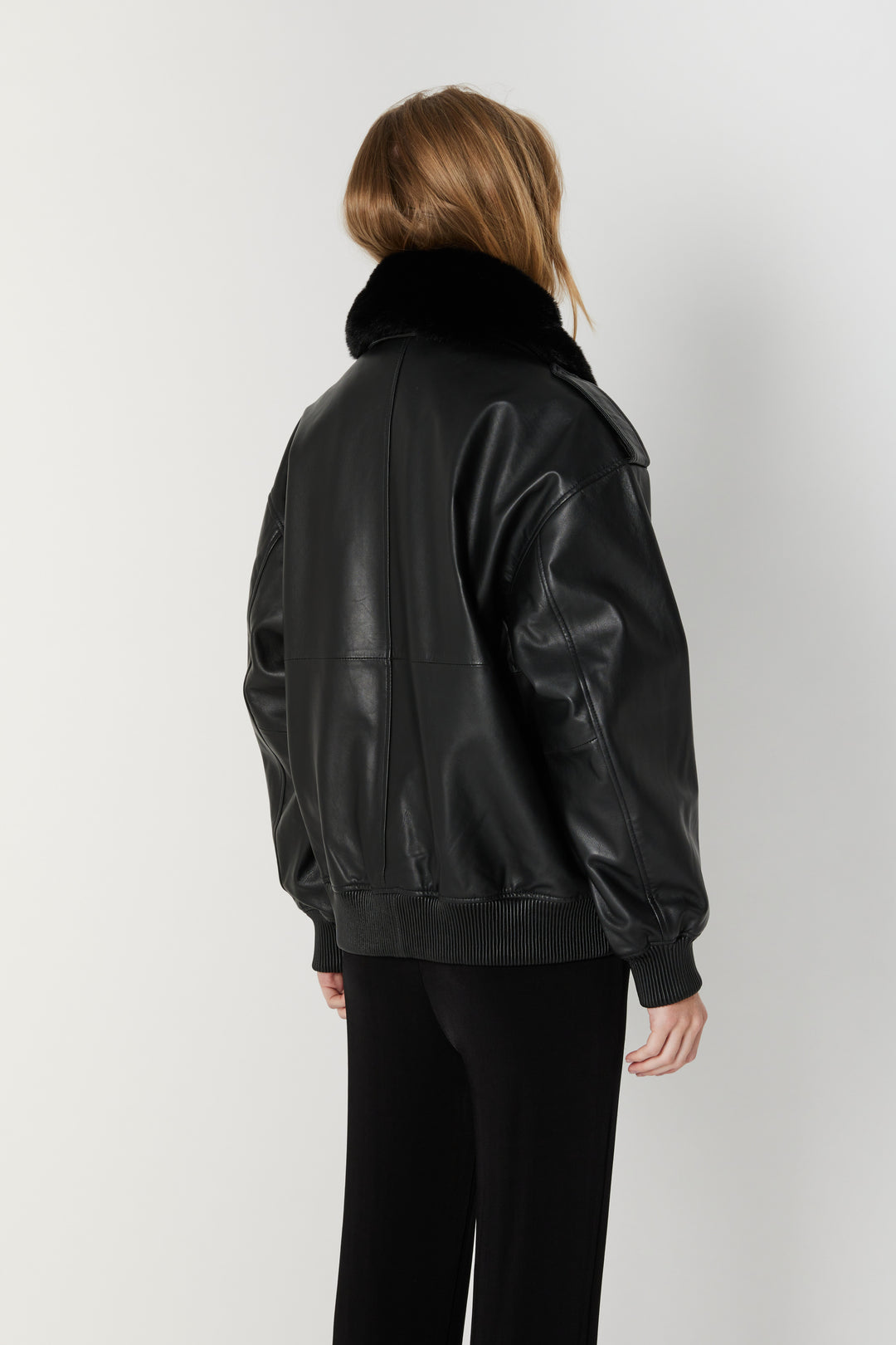 Bruuns Bazaar Women LeatherBBpilot jakke Overtøj Black
