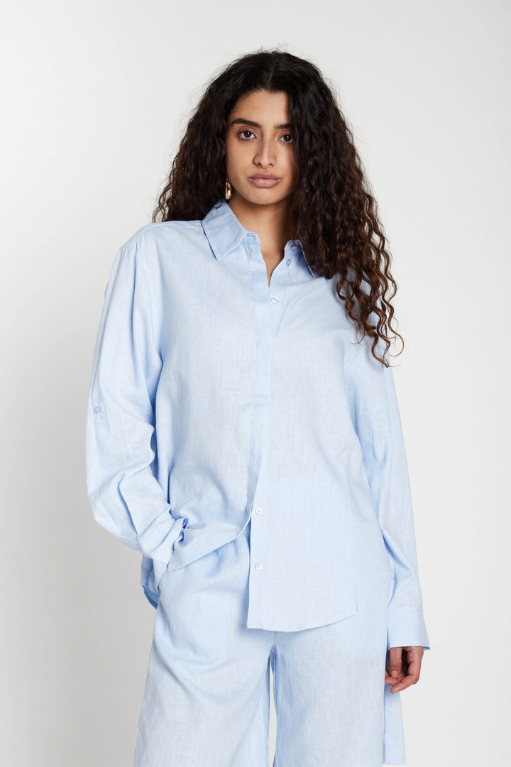 Bruuns Bazaar Women LinvisBBAgatah shirt Skjorter Eventide Blue