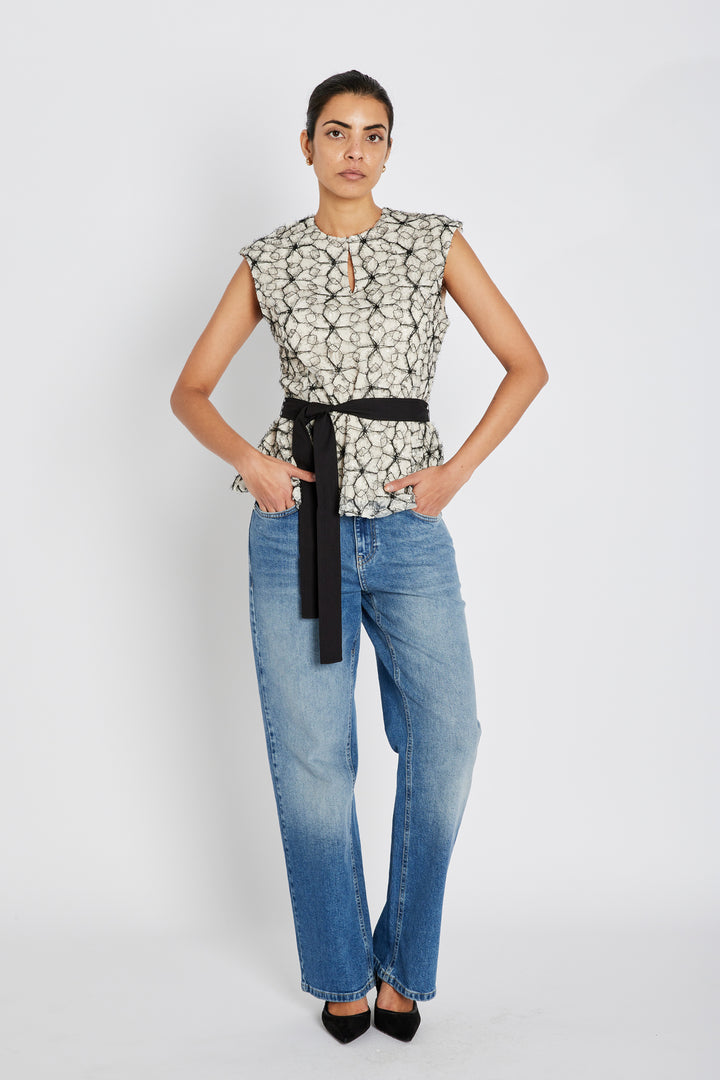 Bruuns Bazaar Women ManicariaBBOriia bluse Bluser Cream / Black