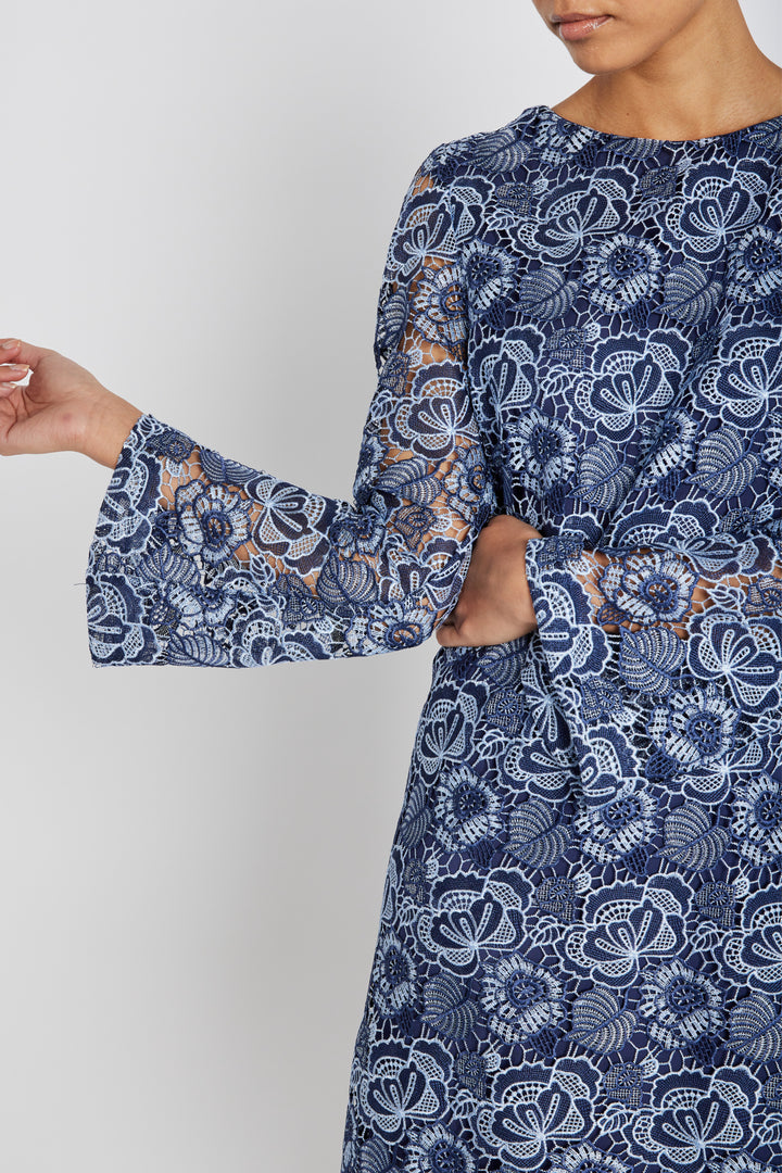 Bruuns Bazaar Women MauritiaBBLucille kjole Kjoler Blue flower