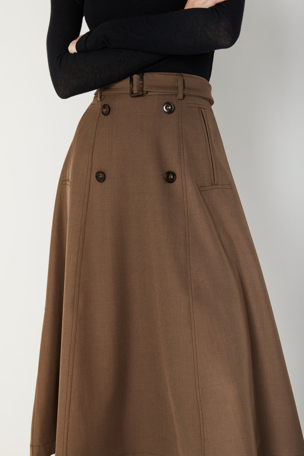 Bruuns Bazaar Women MedemiaBBTuri nederdel Nederdele Earth Brown