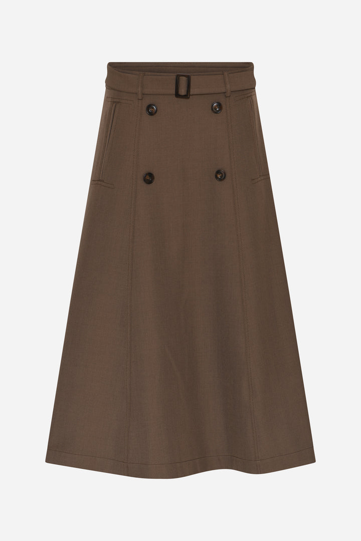 Bruuns Bazaar Women MedemiaBBTuri nederdel Nederdele Earth Brown