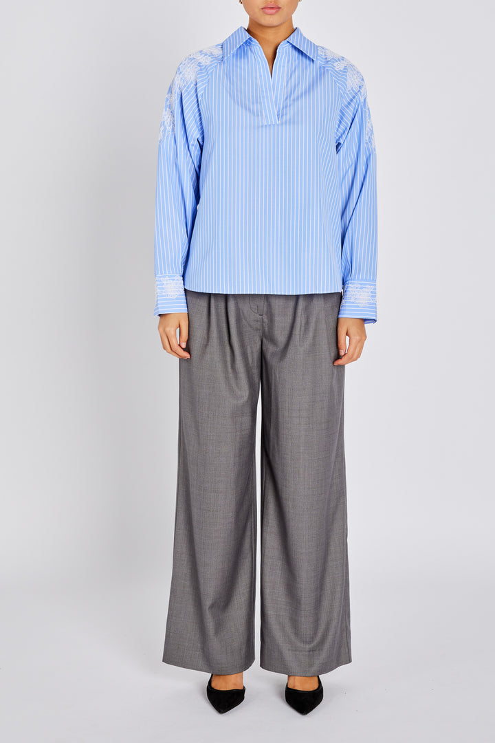 Bruuns Bazaar Women MesquiteBBKaloe bluse Bluser Blue Stripe