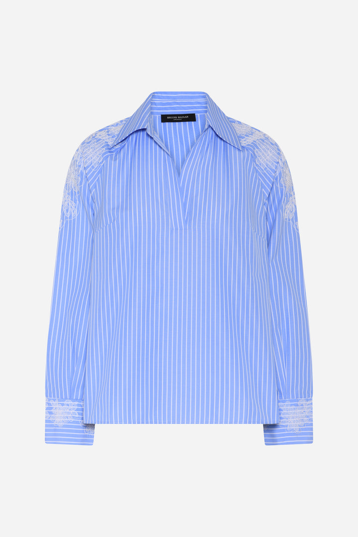 Bruuns Bazaar Women MesquiteBBKaloe bluse Bluser Blue Stripe