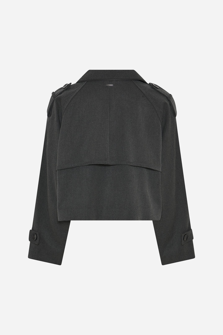 Bruuns Bazaar Women OncocaBBShort trenchcoat Overtøj Grey